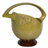 H3 - Vintage Roseville Pottery Windcraft Basket 208-5