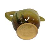 H3 - Vintage Roseville Pottery Windcraft Basket 208-5