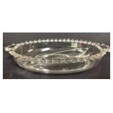H6 - Vintage Candlewick Imperial Relish Dish & Ladle Set