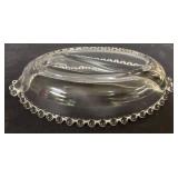 H6 - Vintage Candlewick Imperial Relish Dish & Ladle Set