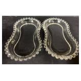 H6 - Vintage Candlewick Imperial Relish Dish & Ladle Set