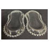 H6 - Vintage Candlewick Imperial Relish Dish & Ladle Set