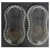 H6 - Vintage Candlewick Imperial Relish Dish & Ladle Set