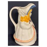 H6 - Vintage Shawnee Pottery Bo Peep Pitcher 8 in