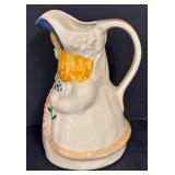H6 - Vintage Shawnee Pottery Bo Peep Pitcher 8 in