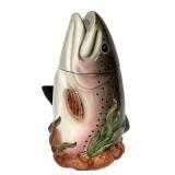 H6 - Vintage Big Sky Carvers Trout Whimsy Cookie Jar by R.u. Finney