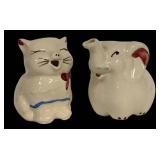 H6 - Vintage Shawnee Pottery Cat & Elephant Creamers (Lot of 2)