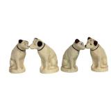 H3 - Vintage Rca Victor Nipper Ceramic Salt & Pepper Shakers Set of 4