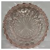 H6 - Vintage Anchor Hocking Pink Depression Glass Sherbet Plate & Bowl (Lot of 2)