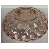 H6 - Vintage Anchor Hocking Pink Depression Glass Sherbet Plate & Bowl (Lot of 2)