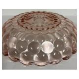H6 - Vintage Anchor Hocking Pink Depression Glass Sherbet Plate & Bowl (Lot of 2)