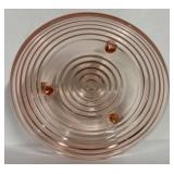 H6 - Vintage Anchor Hocking Pink Depression Glass Sherbet Plate & Bowl (Lot of 2)