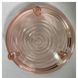 H6 - Vintage Anchor Hocking Pink Depression Glass Sherbet Plate & Bowl (Lot of 2)