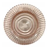 H6 - Vintage Anchor Hocking Pink Depression Glass Sherbet Plate & Bowl (Lot of 2)