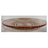 H6 - Vintage Anchor Hocking Pink Depression Glass Sherbet Plate & Bowl (Lot of 2)