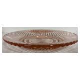 H6 - Vintage Anchor Hocking Pink Depression Glass Sherbet Plate & Bowl (Lot of 2)