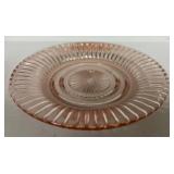 H6 - Vintage Anchor Hocking Pink Depression Glass Sherbet Plate & Bowl (Lot of 2)