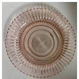 H6 - Vintage Anchor Hocking Pink Depression Glass Sherbet Plate & Bowl (Lot of 2)