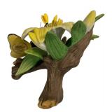 H6 - Vintage Mario Bernini Seymore Mann Butterfly Floral Porcelain Figurine
