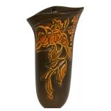 E5 - Vintage Roseville Rosecraft Panel Wall Pocket Vase
