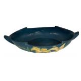 E6 - Vintage Roseville Zephyr Lily Console Bowl Bermuda Blue #476-10