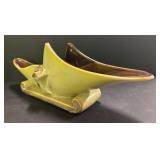 Vintage Hull Pottery Giraffe Vase & Parchment and Pine Console Bowl