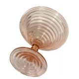 M1 - Vintage Duncan & Miller Ripple Pink Glass 3-piece Set
