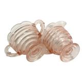 M1 - Vintage Duncan & Miller Ripple Pink Glass 3-piece Set