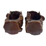 M1 - Vintage McCoy Pottery Log Planters (Lot of 2)