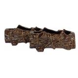 M1 - Vintage McCoy Pottery Log Planters (Lot of 2)