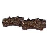 M1 - Vintage McCoy Pottery Log Planters (Lot of 2)