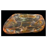 D3 - Amber Glass Ashtrays (Set of 3)