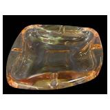 D3 - Amber Glass Ashtrays (Set of 3)