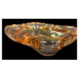 D3 - Amber Glass Ashtrays (Set of 3)
