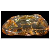 D3 - Amber Glass Ashtrays (Set of 3)