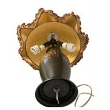 W - Vintage Roseville Pottery Rosecraft Panel Ceramic Lamp