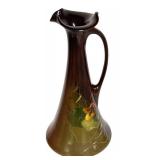 W - Antique Roseville Rozane Ewer Vase With Handle