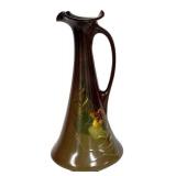 W - Antique Roseville Rozane Ewer Vase With Handle