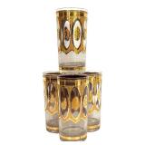 H6 - Vintage Culver Regency Highball Glasses (Set of 4)