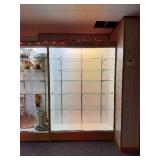 Showcase Designs Display Case with Glass Shelves & Lighting