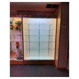 Showcase Designs Display Case with Glass Shelves & Lighting