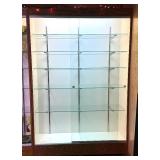 Showcase Designs Display Case with Glass Shelves & Lighting