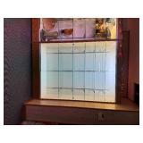 Showcase Designs Display Case with Glass Shelves & Lighting