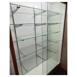 Showcase Designs Display Case with Glass Shelves & Lighting