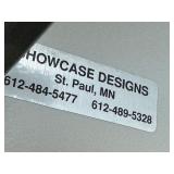 Showcase Designs Display Case with Glass Shelves & Lighting