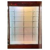 Showcase Designs Display Case with Glass Shelves & Lighting