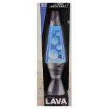 LAVA 14.5" Geometric Monochrome Novelty Table Lamp: Modern Decor, Electric Powered, No Assembly, for All Ages
