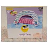 Sun Squad Chill Out Lounge Chair Wavy Inflatable Pool Float Multicolor