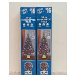 Pair of Lightweight and durable Reusable Christmas trees Measures 30 inches Crafted from premium-quality fiber optic
