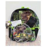 Jurassic World Rebirth 5 Pc Backpack Set Lunch Kit Bottle Pencil Pouch Keychain